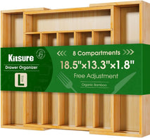 Kitsure Silverware Organizer for Kitchen Utensils and Cutlery Storage