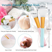 Silicone face scrubber set with 6 exfoliating brushes and lip mask tools, gentle on all skin types, blackhead removal
