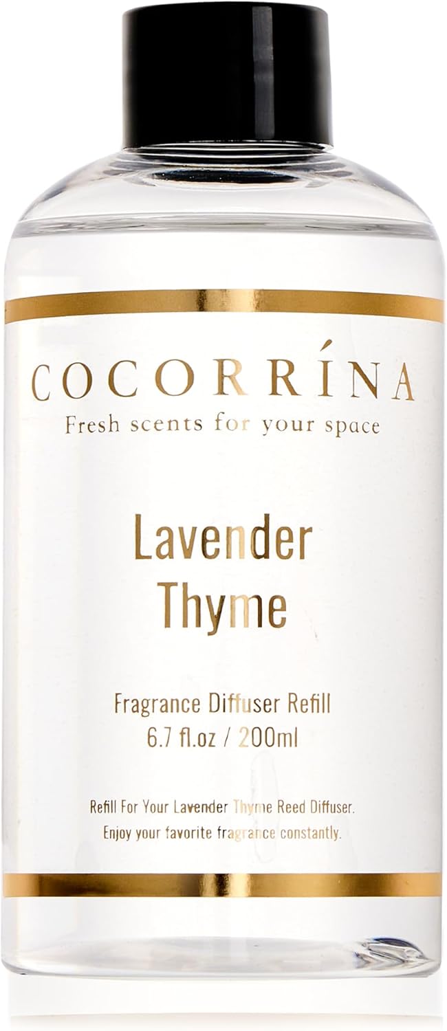 Cocorrína Premium Reed Diffuser Set with Preserved Baby's Breath & Cotton Stick Cashmere Vanilla | 6.7 fl oz Scent Fragrance Oil Diffuser for Bedroom Bathroom Home Décor