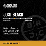Black Rifle Coffee Company Just Black medium roast K Cups, 50 count, compatible with Keurig machines