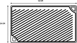Lodge Reversible Cast Iron Grill/Griddle – 9.5 x 16.75 Inch Pre-Seasoned Cooking Surface – Flat & Ribbed Sides – Use on Stove, Grill, or Campfire – Made in the USA – Heavy-Duty, Black