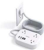 Cruise Essentials 2026,One Beat Travel Power Strip with USB C,Flat Plug Extension Cord with 3 Outlets 4 USB Ports(2 USB C),6 ft Desk Wall Outlet Extender,Non Surge Protector for Cruise,Dorm Room,ETL