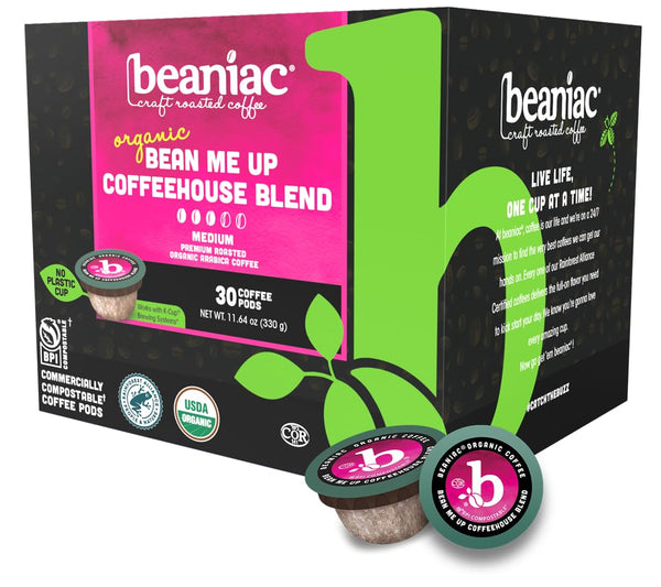 Organic Arabica coffee pods for Keurig brewers, 30 count, compostable