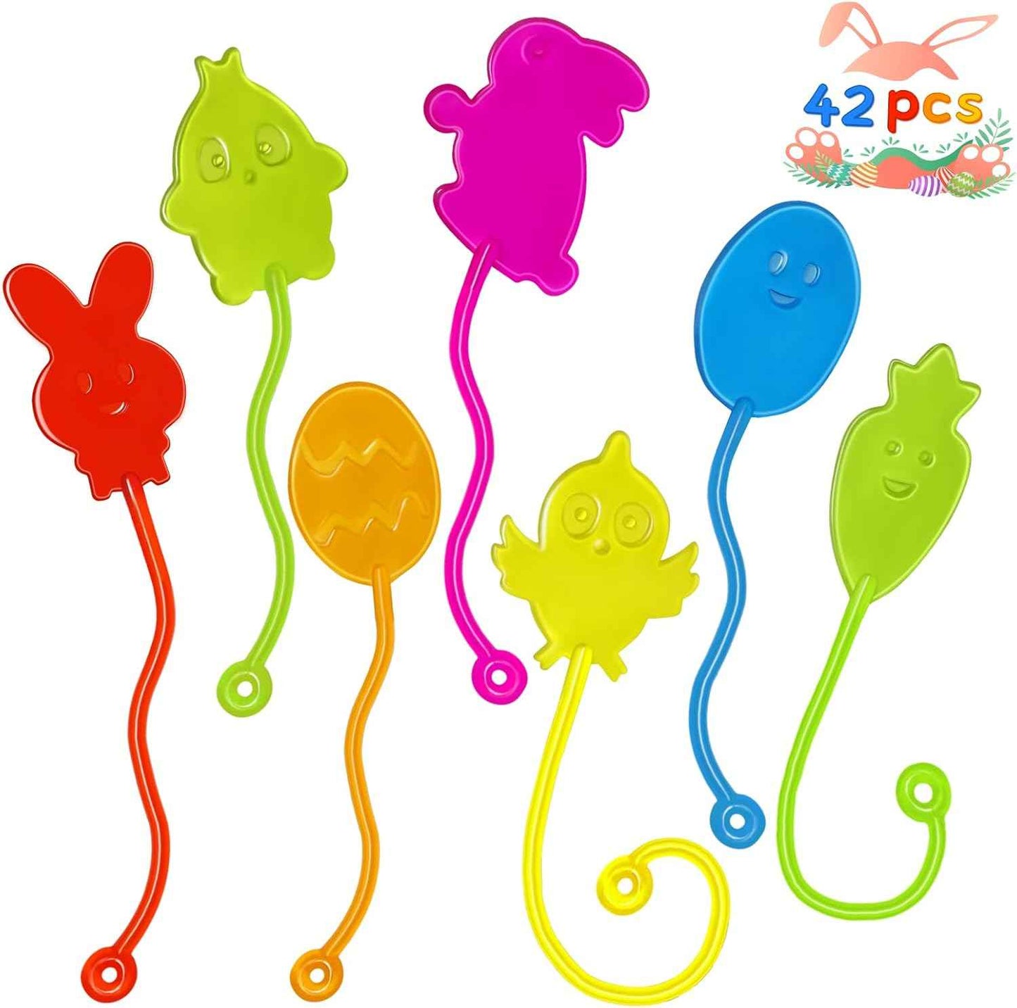 Sticky Hands Bulk 48 PCS Party Favors for Kids 4-8 8-12 Stretchy Sticky Hand Toy Christmas Stocking Stuffers for Kids Goodie Bag Stuffers Fillers Classroom Prizes Student Gifts Birthday Party Supplies