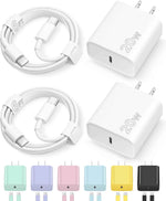 novobit 20w type c charger with 6ft cable for iphone 17/16/15 pro max with fast charging