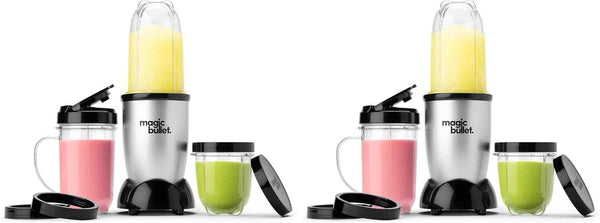 Magic Bullet Blender, Small, Silver, 11 Piece Set