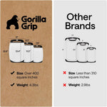 GORILLA GRIP Reversible Kitchen Cutting Board Set of 3, US Designed, Nonporous, Dishwasher Safe, Black