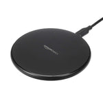 Amazon Basics Wireless Charger, 15W Qi Certified Wireless Charging Pad with USB Cable, Compatible with iPhone 15/14/13/12/11/X, Samsung & LG, Case Compatible, Black