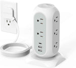 tessan 11 outlet power strip with 3 usb 1 usb c 1625w surge protector 6 feet extension cord