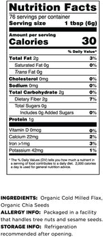 Terrasoul Superfoods Organic Flax Chia Blend, 16 oz - Superseed Boost for Energy & Wellness