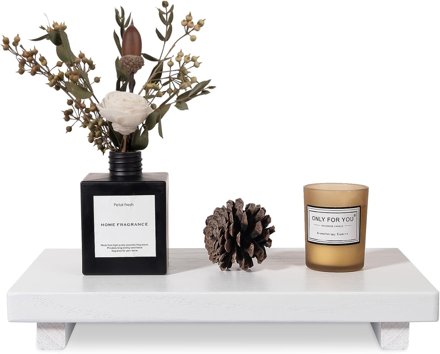 Small Wood Tray Pedestal Stand Farmhouse Bathroom Decor Decorative Wooden Riser Kitchen Soap Dish Holder for Vanity, Counter, Sink, Brown - Rayz Mart