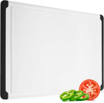 Extra Large Plastic Cutting Board for Kitchen Use, 18 x 12 Inch, Dishwasher Safe