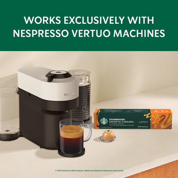 Starbucks by Nespresso Vertuo, Caramel Flavored Coffee Pods, 30-count, 7.8 oz brew