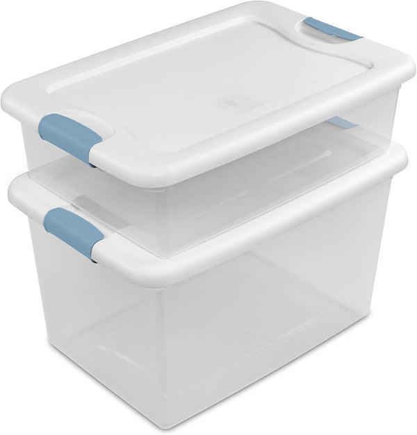 Sterilite 4-Pack 64 Quart Latching Box Storage Organizer Bins