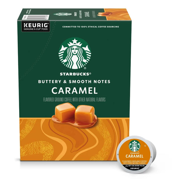 Starbucks Caramel Flavored Coffee K-Cup Pods for Keurig Brewers, 100% Arabica, 22 Pods