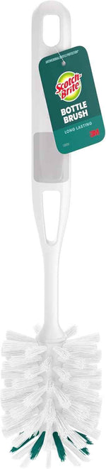 Scotch-Brite glass and water bottle brush with non-slip handle and durable design