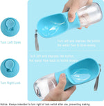 Cibaabo Dog Water Bottle with Food Container, Portable Pet Dispenser for Yorkies and Cats Walking Hiking