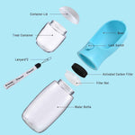 Cibaabo Dog Water Bottle with Food Container, Portable Pet Dispenser for Yorkies and Cats Walking Hiking