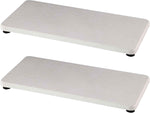 2 Pcs Water Absorbing Stone Trays, Kitchen/Bathroom Sink Soap Dish, Diatomite Tray Used for Hand Soap & Cosmetic Bottles in The Modern Home, 3.15" W x 8.7" L, White