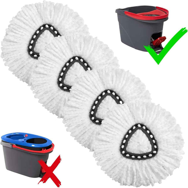 4-pack ocedar easywring spin mop replacement heads for household cleaning