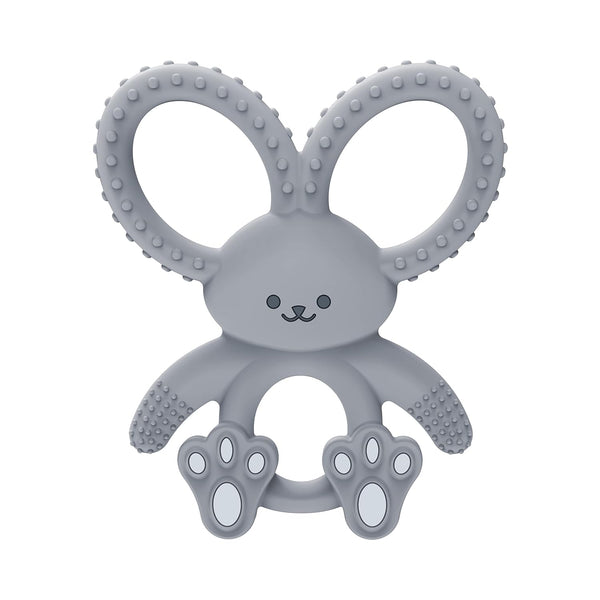 Dr. Brown's soft 100% silicone, BPA free, teething toy for 3m+ babies, pink bunny design