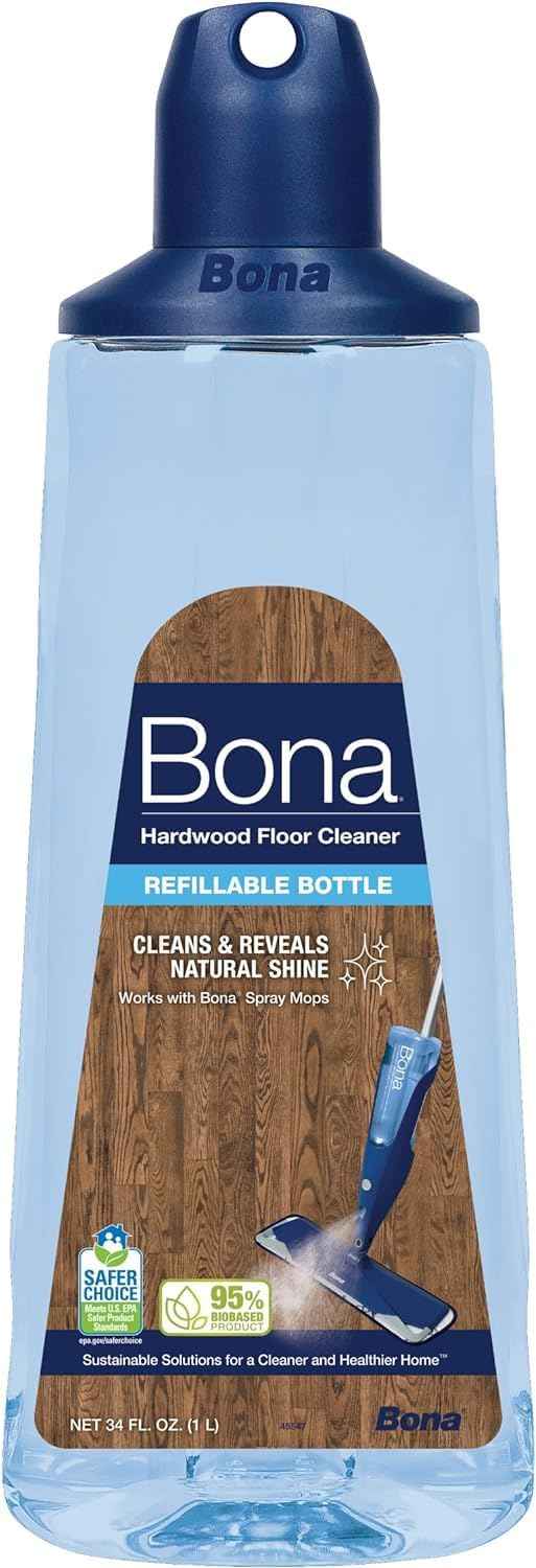 Bona Hardwood Floor Cleaner Refill - 128 fl oz - Unscented - Refill for Bona Spray Mops and Spray Bottles - Residue-Free Floor Cleaning Solution for Wood Floors