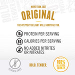 Perky Jerky Original Turkey Jerky, 14oz, Low Sodium, 10g Protein per Serving, Low Fat, 100% U.S. Sourced, Handcrafted, Tender Texture and Bold Flavor