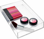 Clear Plastic Drawer Organizer for Makeup and Office Supplies