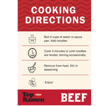 Nissin Top Ramen Noodle Soup, Beef, 3 Ounce (Pack of 24)