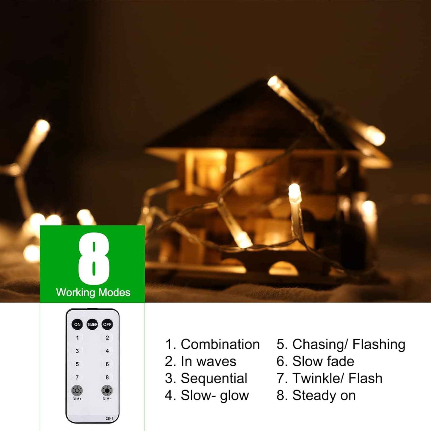 Brightown 40FT Warm White Icicle Christmas Lights, 432 LED Outdoor Waterproof String Lights with 81 Drops, 8 Modes, Timer, Connectable, Remote Included