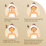 24K Gold Under Eye Patches (30 Pairs) for Puffy Eyes, Dark Circles, Wrinkles and Skin Revitalisation
