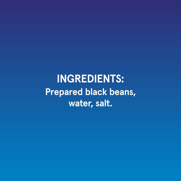 Bush's Best 15 oz canned black beans, gluten-free, low fat, source of plant-based protein and fiber, pack of 12