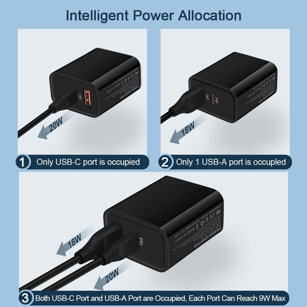20W Type C Charger Compatible for Moto G Power and Stylus Phones