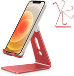 Adjustable Cell Phone Stand with Aluminum Base and Charging Port