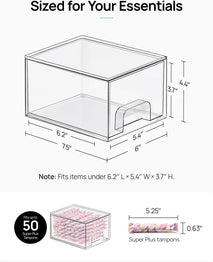 Clear Stackable Storage Drawers for Home Organization