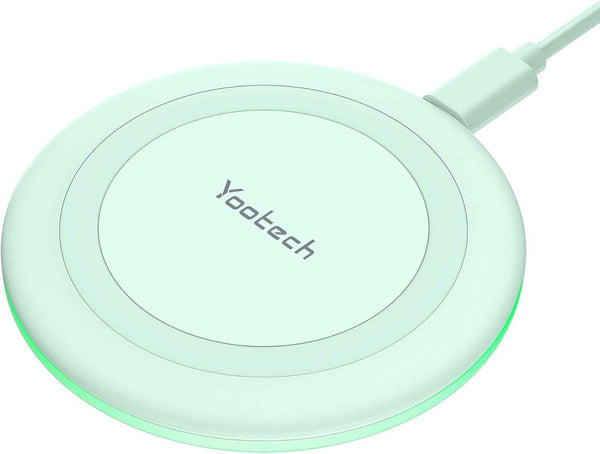 Yootech Wireless Charger,10W Max Wireless Charging Pad Compatible with iPhone 17/17 Pro/17 Pro Max/Air/16/15/14/13/SE 2022/12/11,Samsung Galaxy S25/S24/S23,for AirPods Pro 3(No AC Adapter)