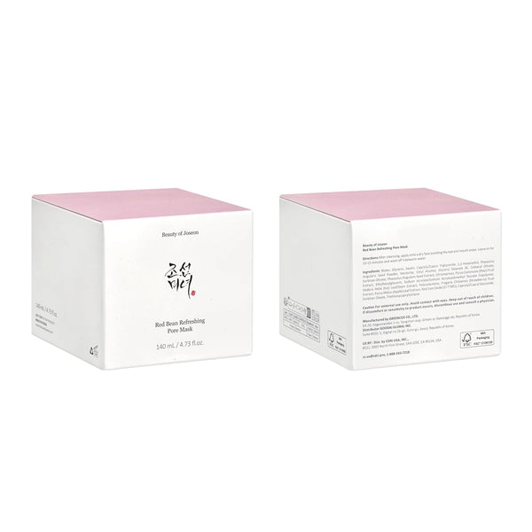 Beauty of Joseon red bean pore refreshing mask mud cream hydrating wash off pack 140ml for men and women skin care