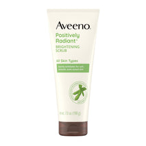 Aveeno positively radiant face scrub & exfoliating daily face wash with moisture-rich soy extract, 7 oz