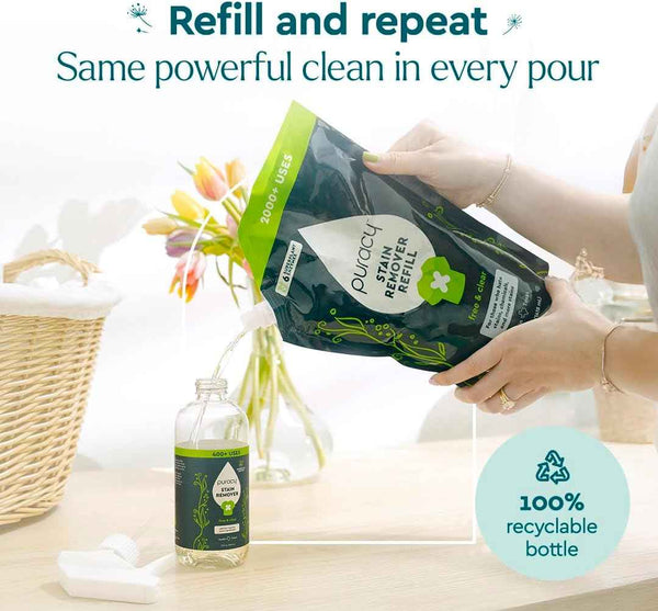 Puracy Natural Stain Remover, Unscented Laundry and Spot Cleaner for Clothes, Baby, and Kids