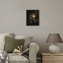 RETRART Vintage Wall Art, Vintage Floral Wall Art Prints - Moody Dark Academia Decor for Rustic Aesthetic - 8" x 10" Unframed Canvas Prints for Bedroom Living Room Bathroom Wall Decor