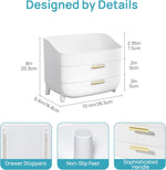 3-Tier Skincare Makeup Organizer with Drawers for Vanity and Bathroom Countertop