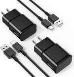 Samsung Galaxy S10/S9/S8 2Pack Adaptive Android Phone Charger with USB Type C Fast Charging Cable