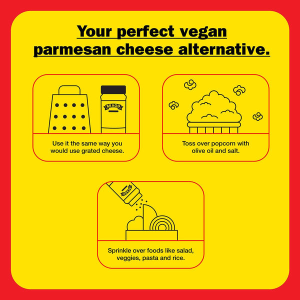 Bragg Premium Nutritional Yeast Seasoning - 24oz Original - Vegan, Gluten-Free Parmesan Cheese Substitute with Protein & Vitamins