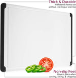 Extra Large Plastic Cutting Board for Kitchen Use, 18 x 12 Inch, Dishwasher Safe