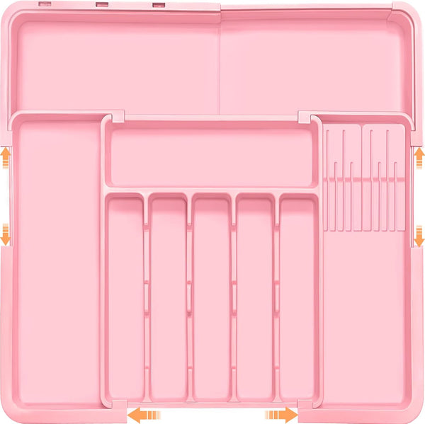 Large Expandable Silverware Organizer for Kitchen Drawers