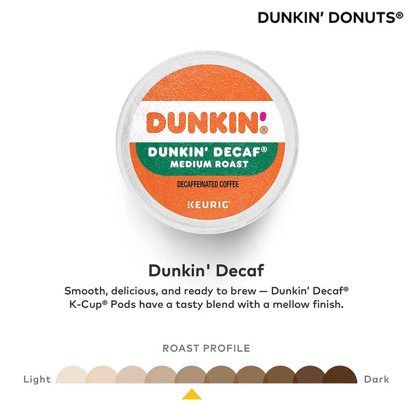 Dunkin' Donuts Decaf Keurig Single-Serve K-Cup Pods, Medium Roast, 44 Count