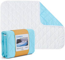 Kanech washable bed pads for adults, seniors, kids & pets, 44x52 inches, heavy absorbency, waterproof, quick drying