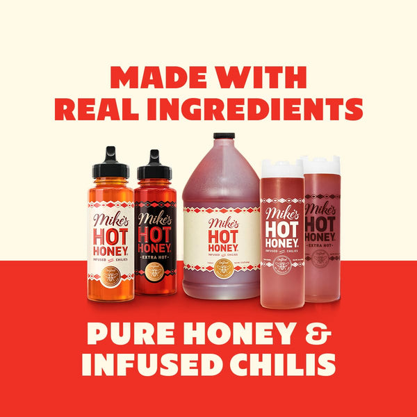 Mike's Hot Honey, 10oz Original Bottles, Spicy Honey Infused with Chili Peppers, Kosher, Gluten-Free, Paleo-Friendly