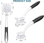 SetSail Dish Brush Set of 3 with Bottle Brush and Scraper Tip for Deep Cleaning