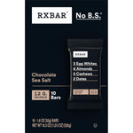 RXBAR Chocolate Sea Salt Protein Snack Bars, 18.3oz Box (10 Count), Gluten Free, 12g Protein